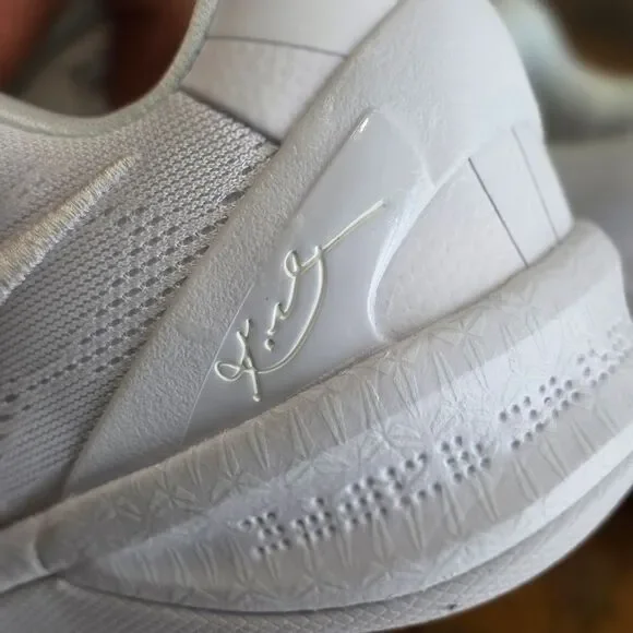 Nike Kobe 8 Protro Low 'Halo' Triple White FN0266-100 Basketball Shoes Women's 5